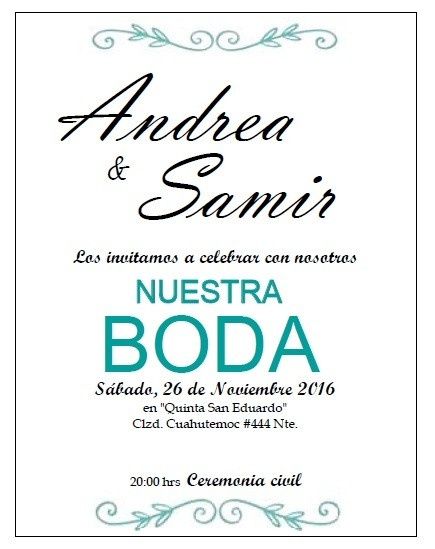 Invitación de boda