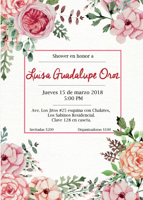 Invitación Bridal Shower - 1