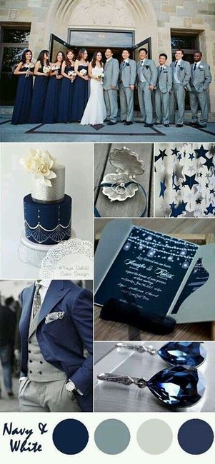 Combinación de azul rey y blanco - 2