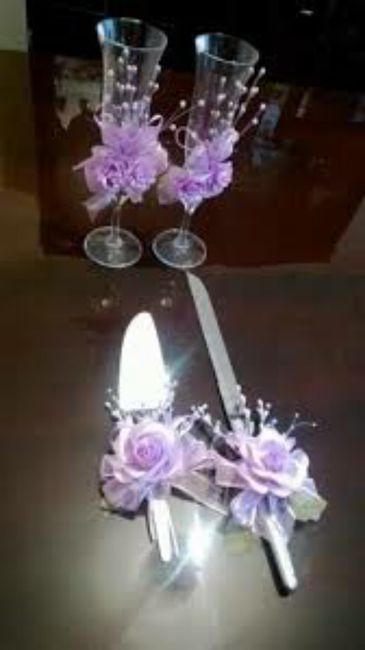 Copas, cuchillo y pala en morado 🌈💜 2