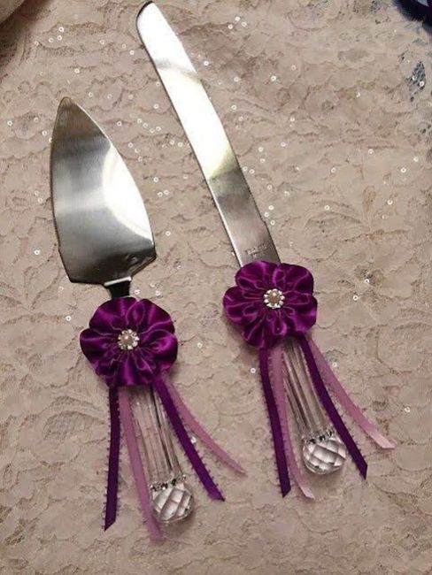 Copas, cuchillo y pala en morado 🌈💜 6