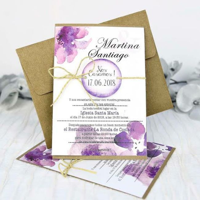 Invitaciones en color morado 🌈💜 7