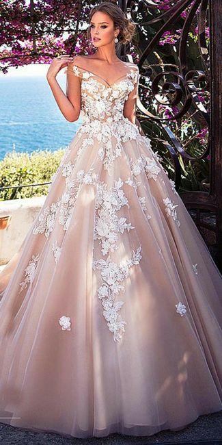 Vestidos de novia en rosa 🎀 7