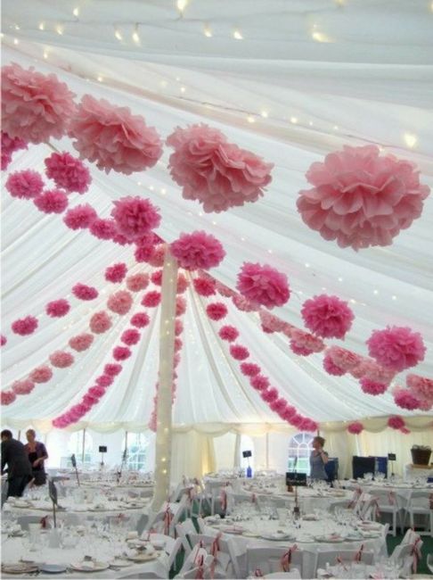 Techos en rosa para salon de fiesta 🎀 1