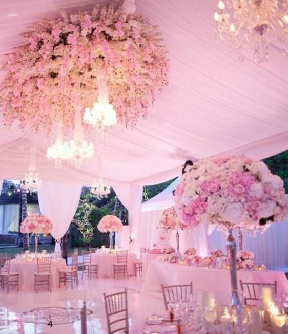 Techos en rosa para salon de fiesta 🎀 3