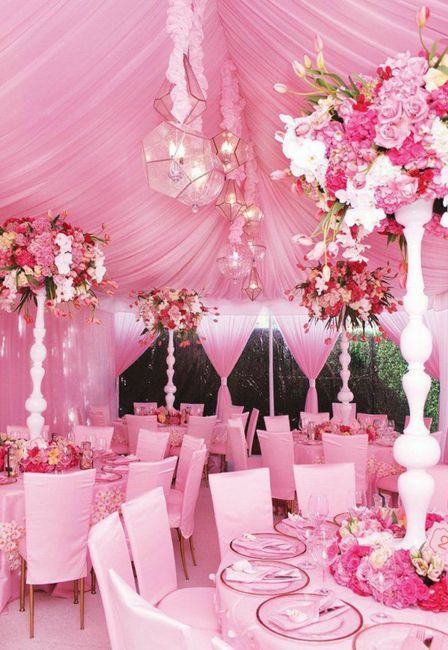 Techos en rosa para salon de fiesta 🎀 6