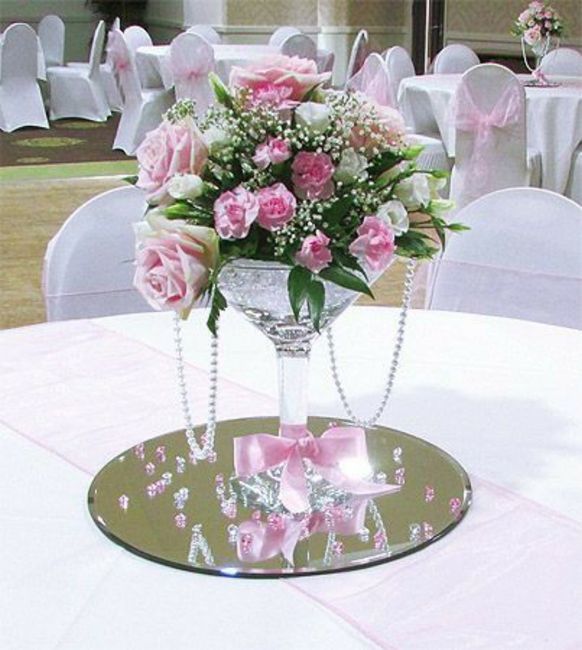 Centros de mesa rosa 🎀 3