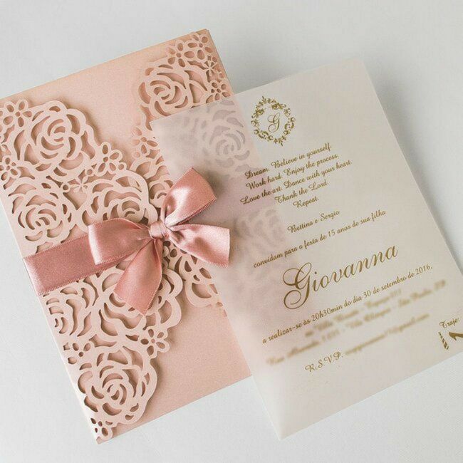 Invitaciones en rosa🎀 1