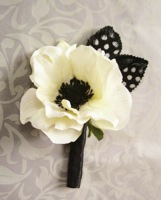 Boutonniere en tonos oscuros 1