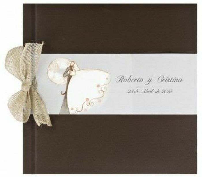 Libros de firmas en tonos oscuros 6