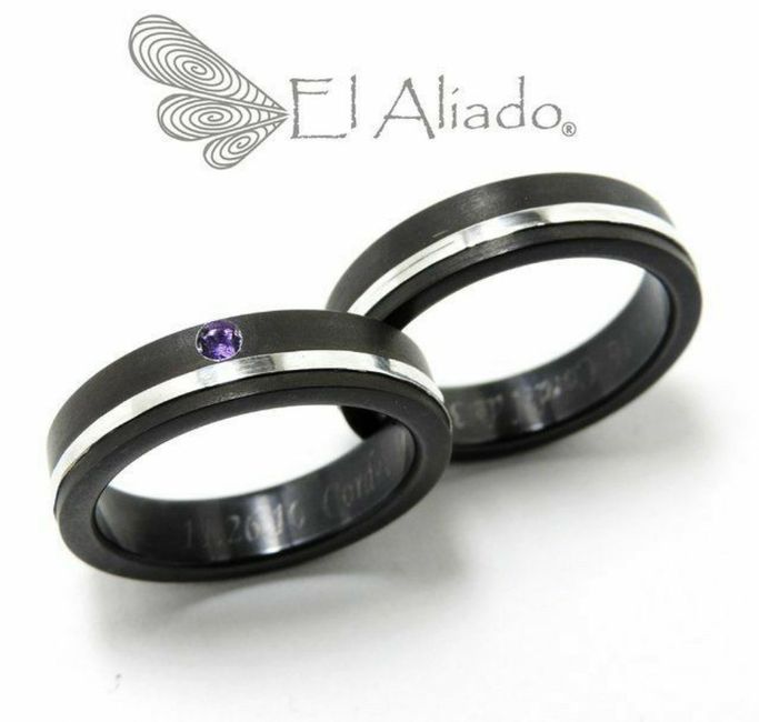 Argollas negra de matrimonio 4
