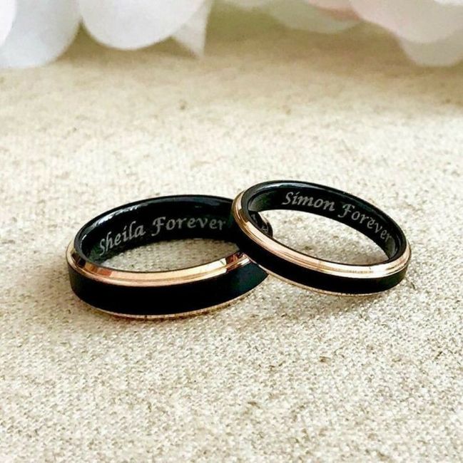 Argollas negra de matrimonio 5