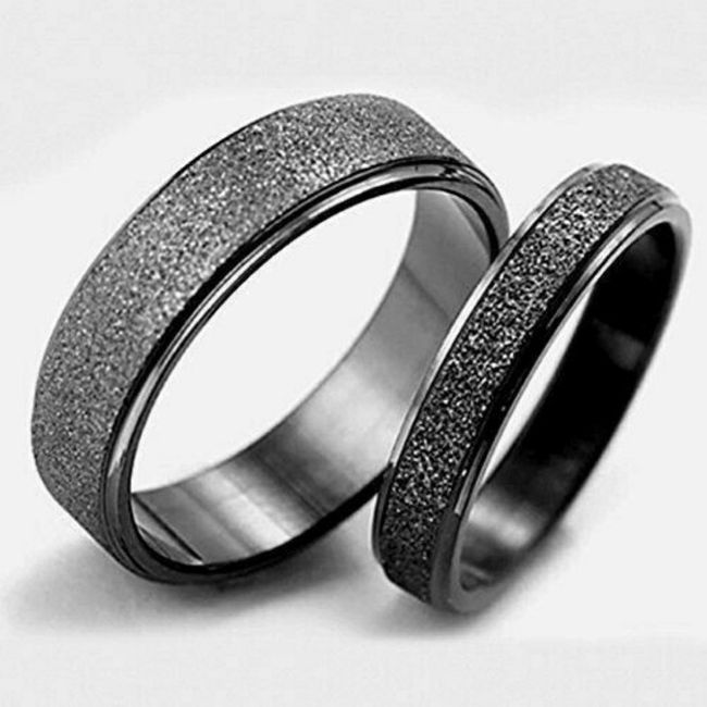 Argollas negra de matrimonio 6