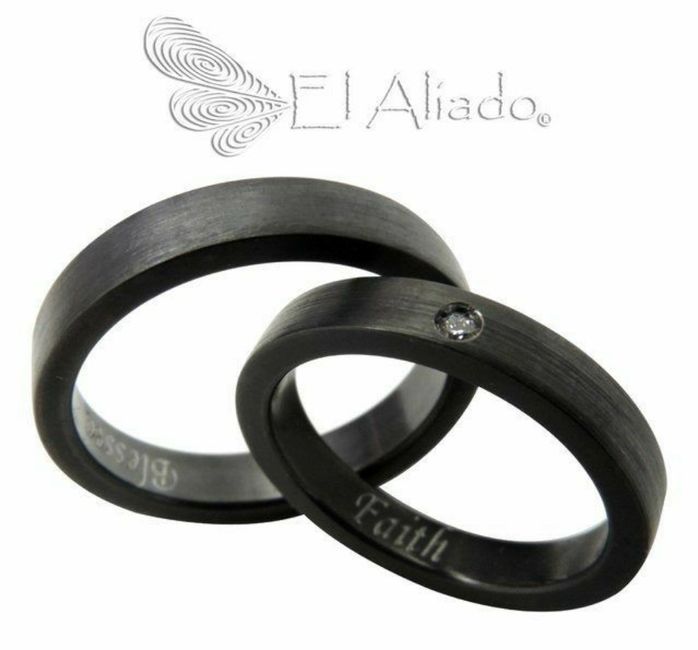 Argollas negra de matrimonio 7