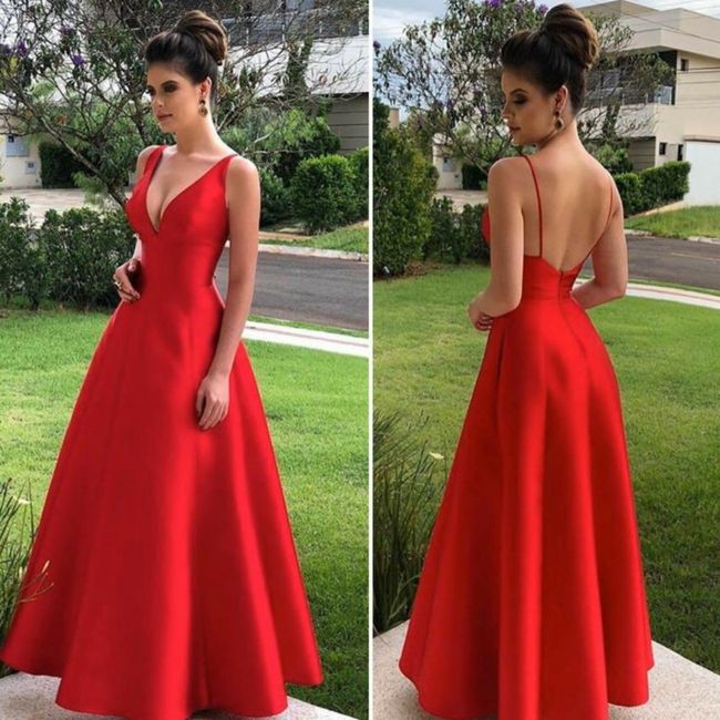 Vestidos rojos para damas de honor 1