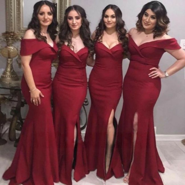 Vestidos rojos para damas de honor 4