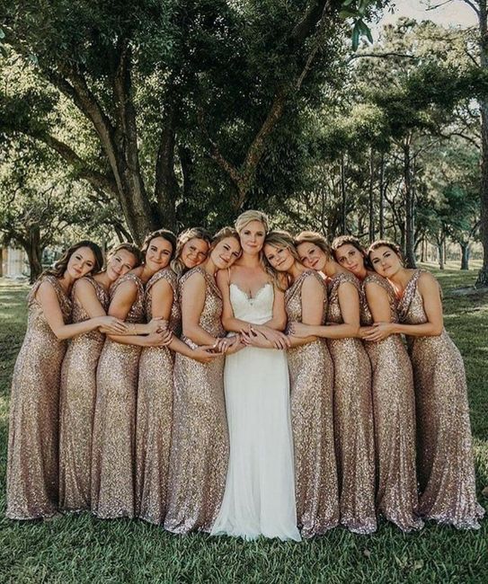 Vestidos para damas honor en dorado - Moda Nupcial - bodas.com.mx