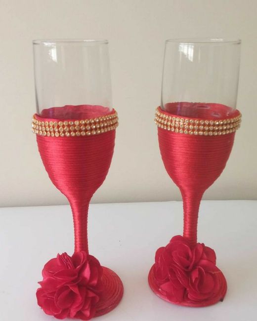 Copas para brindis de novios rojas 1