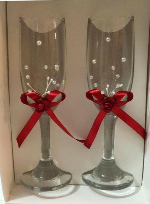 Copas para brindis de novios rojas 8