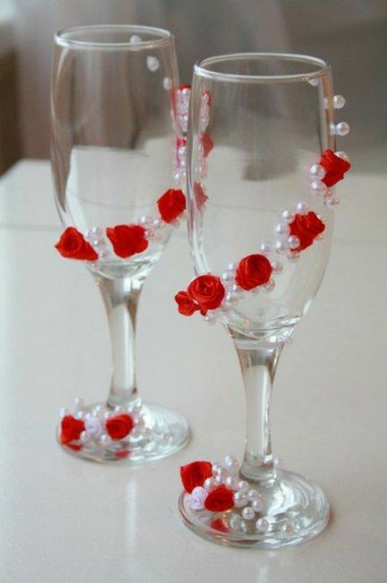 Copas para brindis de novios rojas 9
