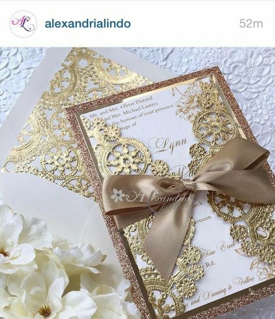 Invitaciones rojo y dorado 1