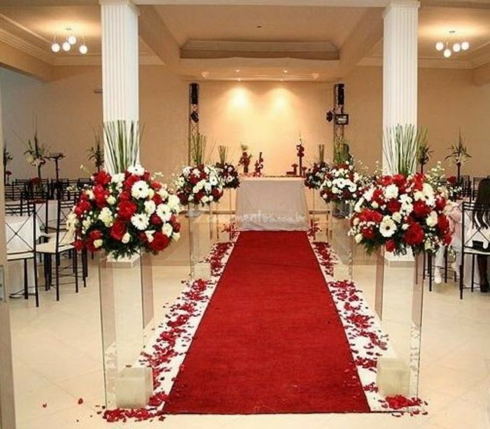 Decoración para iglesia en tono rojo - 2