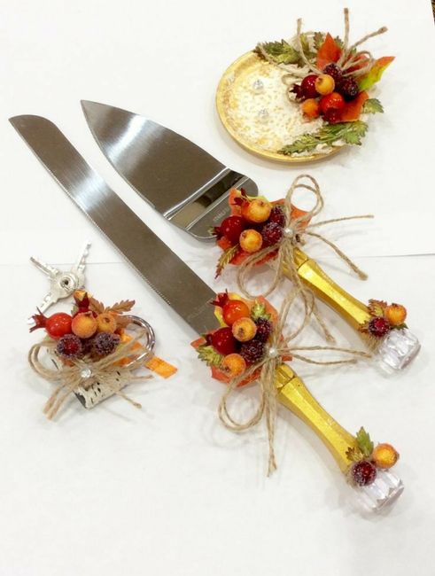 Cuchillo y pala para Pastel - 2