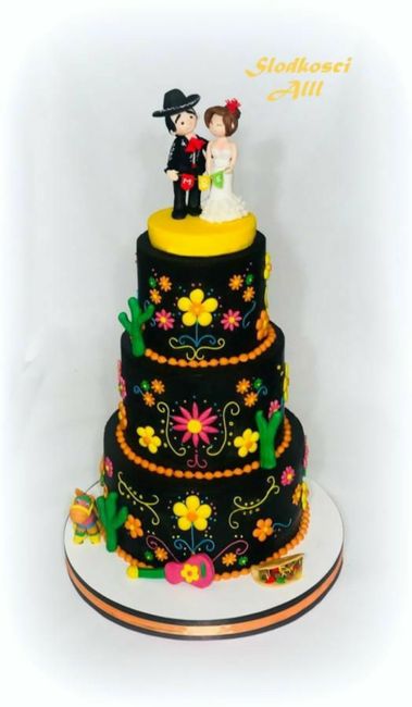 Pasteles de boda para temática mexicana 3