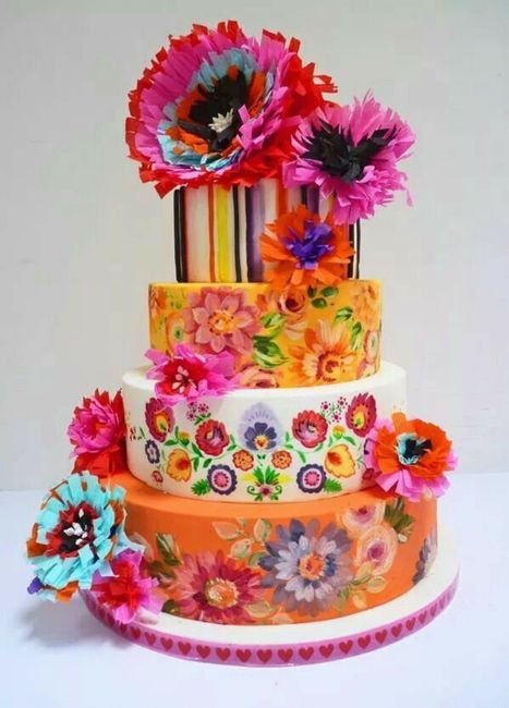 Pasteles de boda para temática mexicana 4