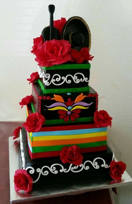Pasteles de boda para temática mexicana 5