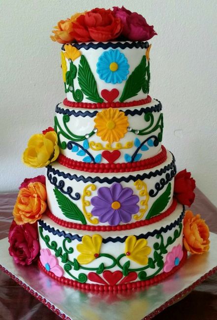 Pasteles de boda para temática mexicana 6