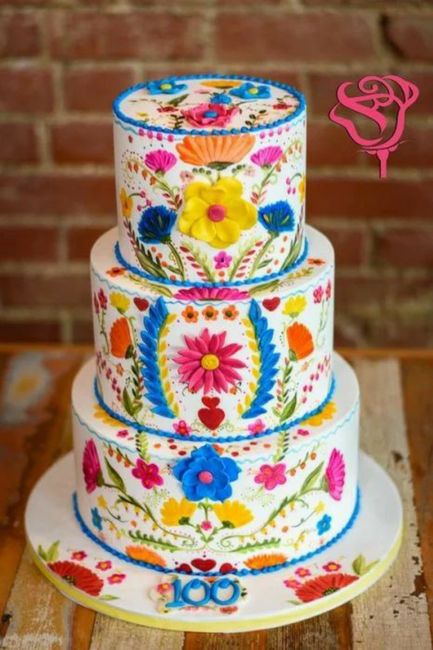 Pasteles de boda para temática mexicana 8