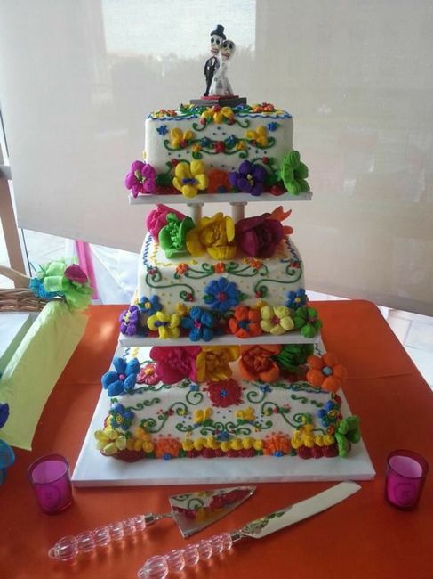 Pasteles de boda para temática mexicana 9