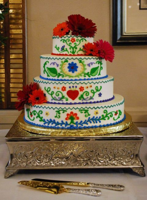 Pasteles de boda para temática mexicana 10