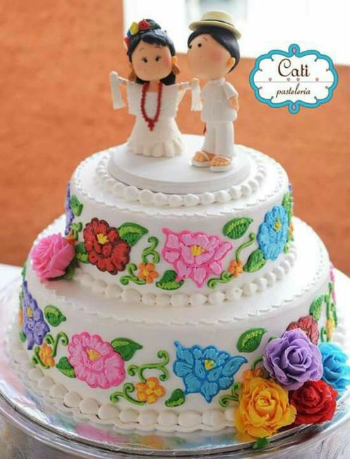 Pasteles de boda para temática mexicana 11
