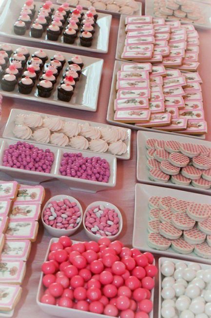 Mesa de dulces en color rosa 2