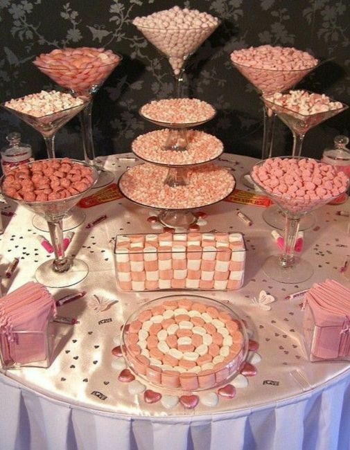 Mesa de dulces en color rosa 4