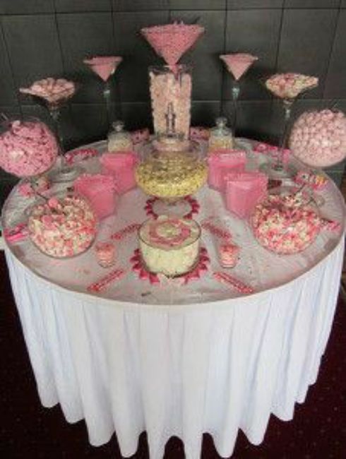 Mesa de dulces en color rosa 5