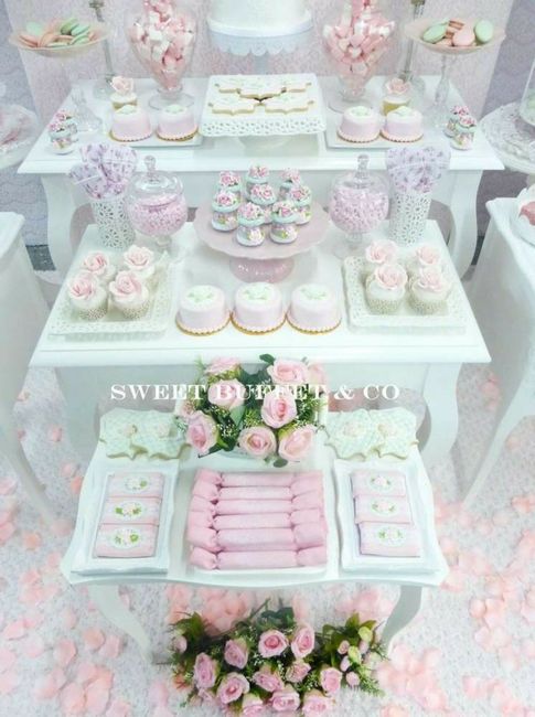 Mesa de dulces en color rosa 6