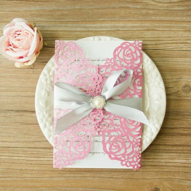 Invitaciones en color rosa 1