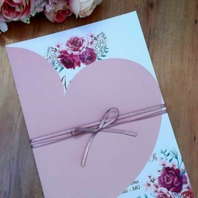 Invitaciones en color rosa 2