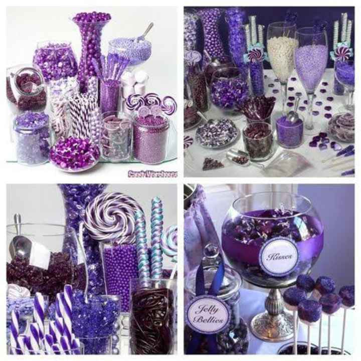 Mesa de dulces morado 🌈 - 3