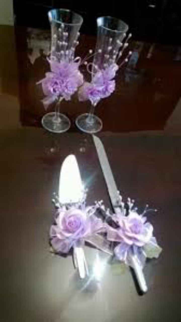 Copas, cuhillo y pala en morado 🌈💜 - 2