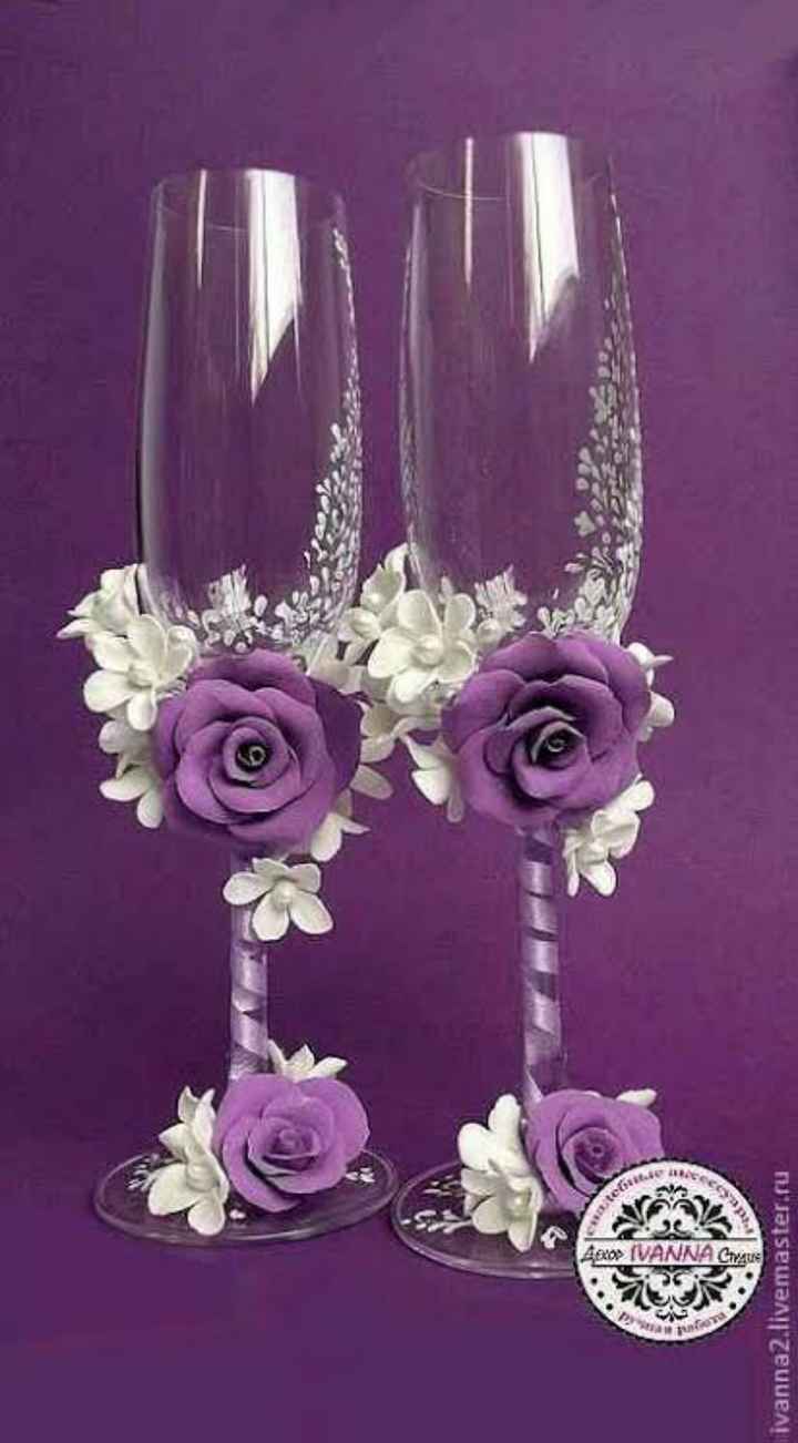 Copas, cuhillo y pala en morado 🌈💜 - 5