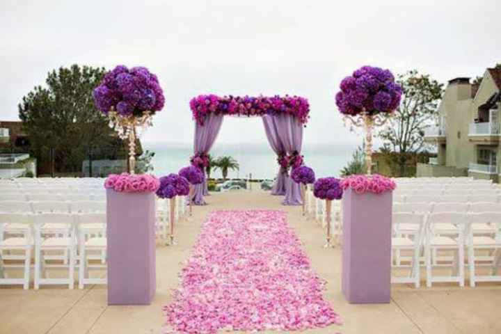 Decoración para bodas en playa en morado 🌈💜 - 4