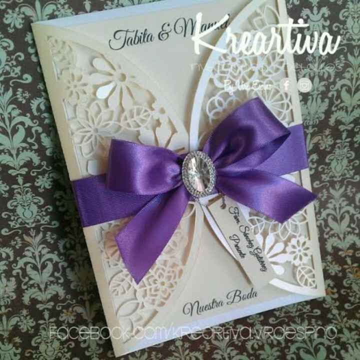 Invitaciones en color morado 🌈💜 - 10