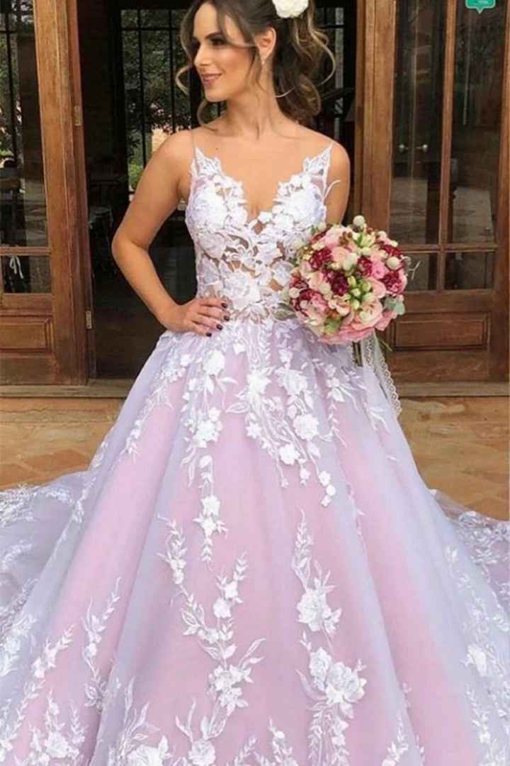 Vestidos de novia en rosa 🎀 - 8