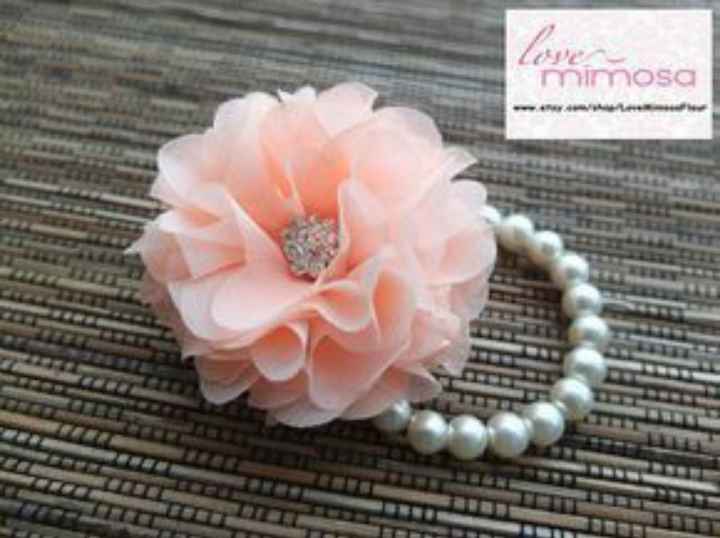 Corsage para damas de honor rosa 🎀 - 2