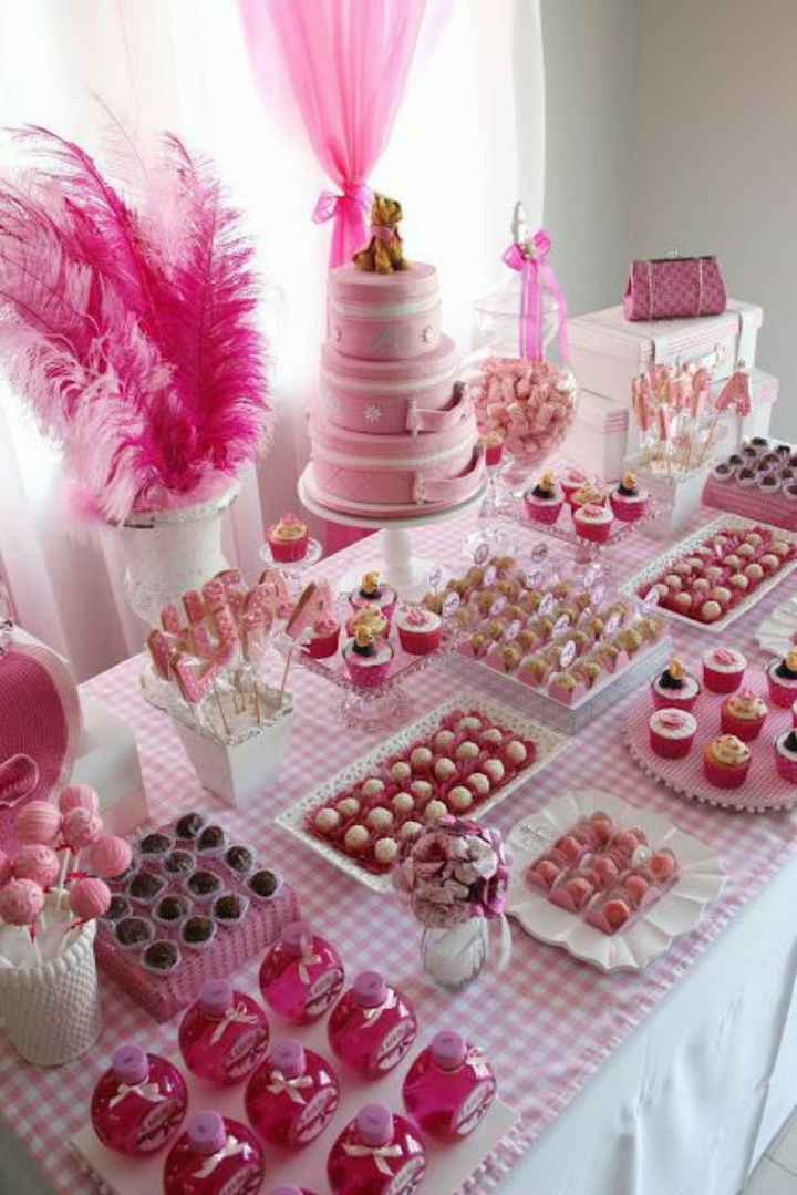 Mesa de dulces en rosa 🎀 - 10