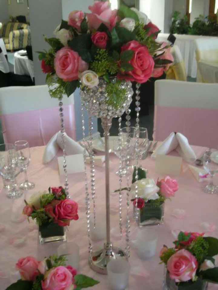 Centros de mesa rosa 🎀 - 4